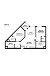 Jefferson SoLA Apartment Home C Two Bedroom Floor Plan Jefferson SoLA Apartment Home C Two Bedroom Floor Plan